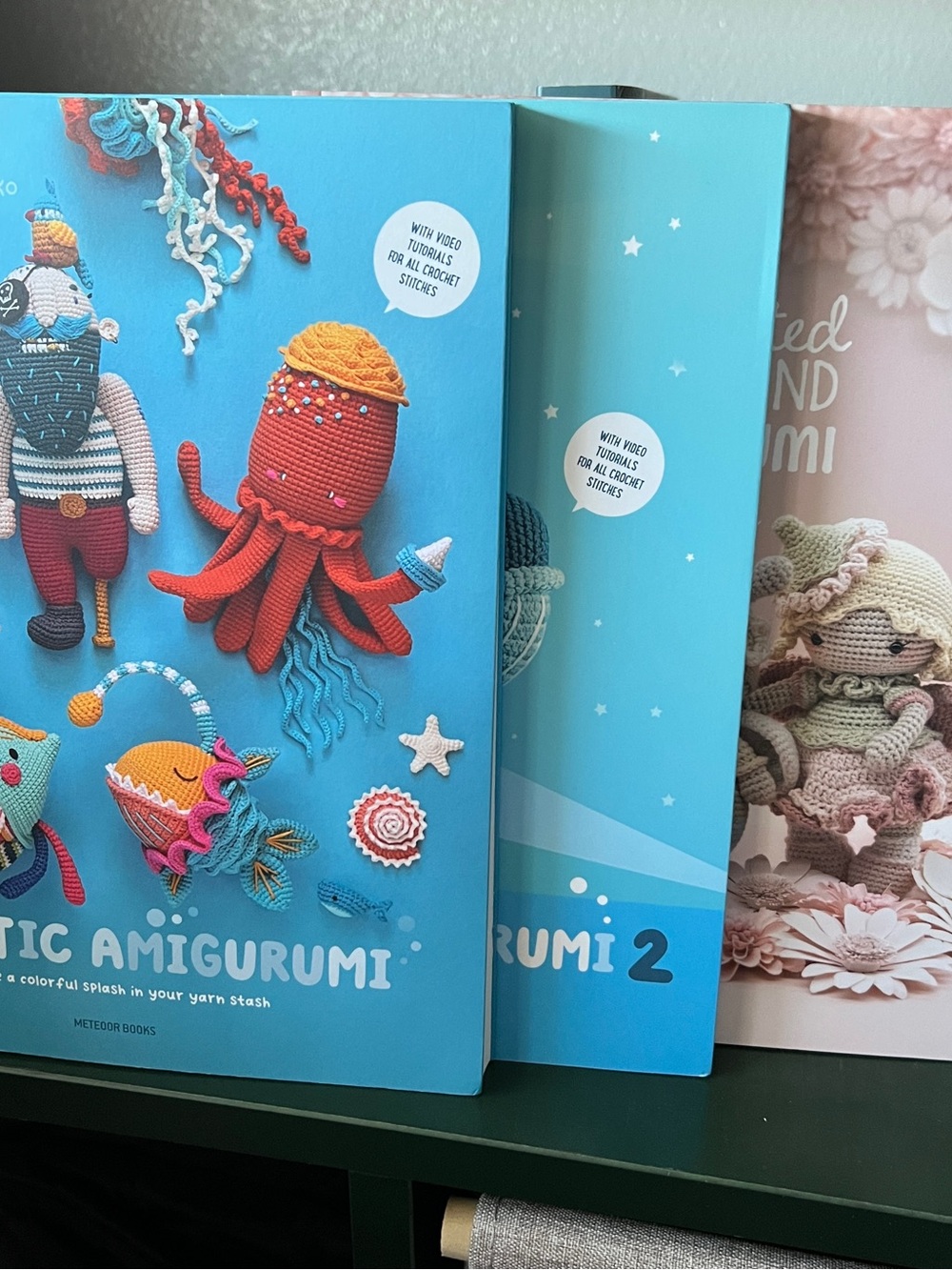 NEW LOT/3 BOOKS- Aquatic Amigurumi Books 1 & 2 and Enchanted Woodland Amigurumi